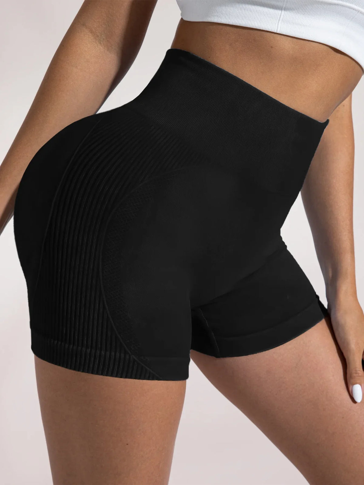 Women Sand Wash High Waist Tummy Control Butt Lifting High Stretch Slim Yoga Shorts Wear Outside Run Gym Workout Sports Pants