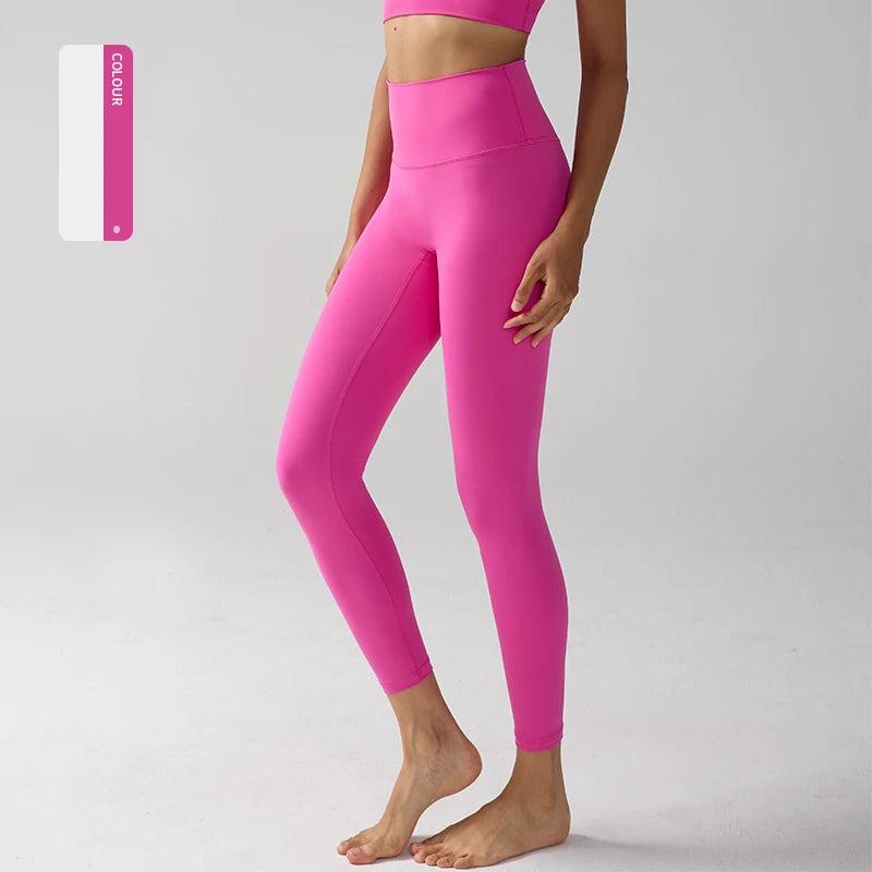 Women High Waist Naked Feeling Leggings