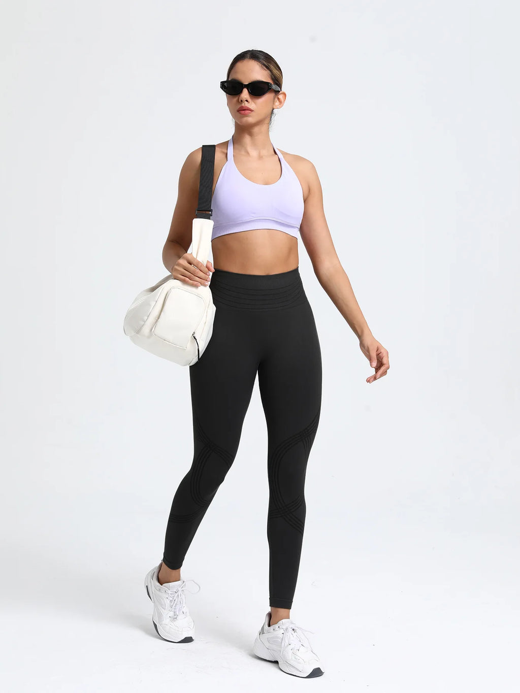 Seamless Striped Yoga Leggings Women Style High Waist Tummy Control Peach Hip Lifting Tight Gym Fitness Daily Workout Tights