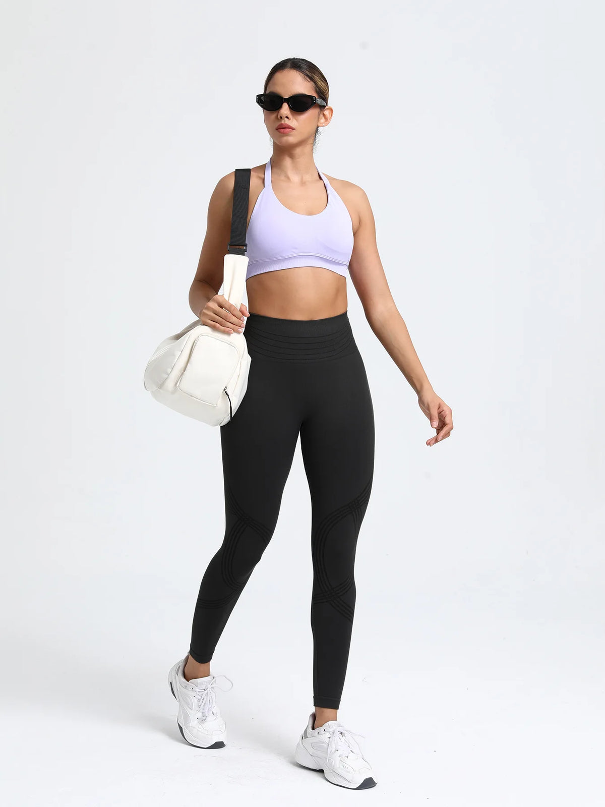 Seamless Striped Yoga Leggings Women Style High Waist Tummy Control Peach Hip Lifting Tight Gym Fitness Daily Workout Tights