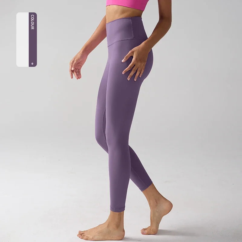 Women High Waist Naked Feeling Leggings