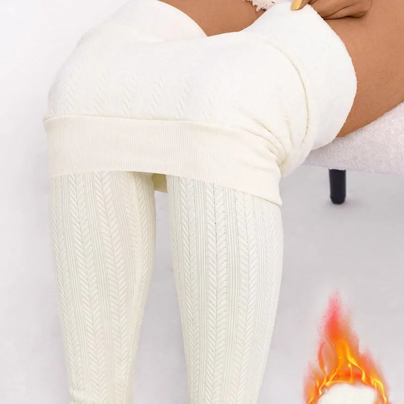Fleece Lined Thermal Seamless Leggings Women Autumn Winter High Waist Hip Lifting Pants Outdoor Sports Yoga Running Fitness Wear