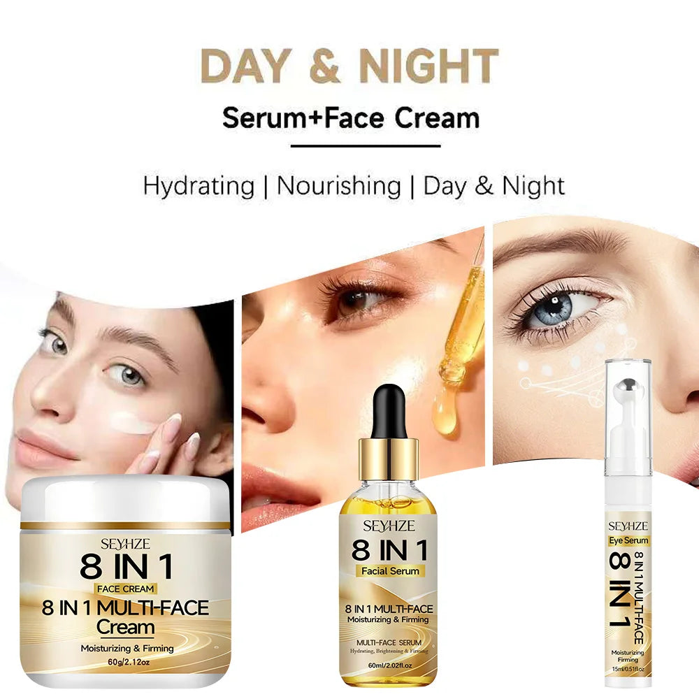8 in 1 Face Cream Facial Serum & Eye Serum