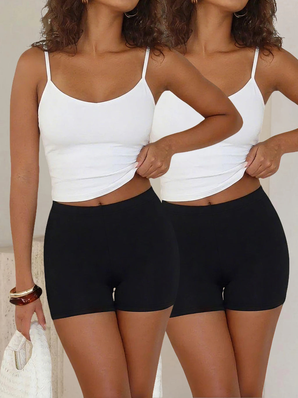 2 pack Women's Yoga Running Biker Shorts, Super Soft High Elasticity No See Through Workout Cycling Gym Fitness Activewear