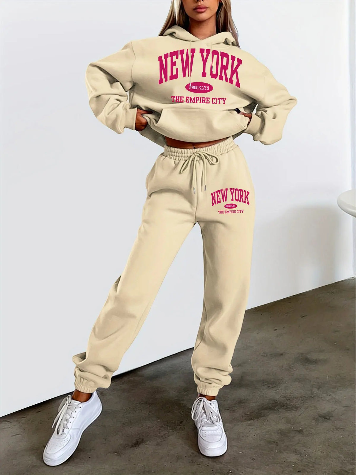New York Print Two piece Set Women's Casual Fashion