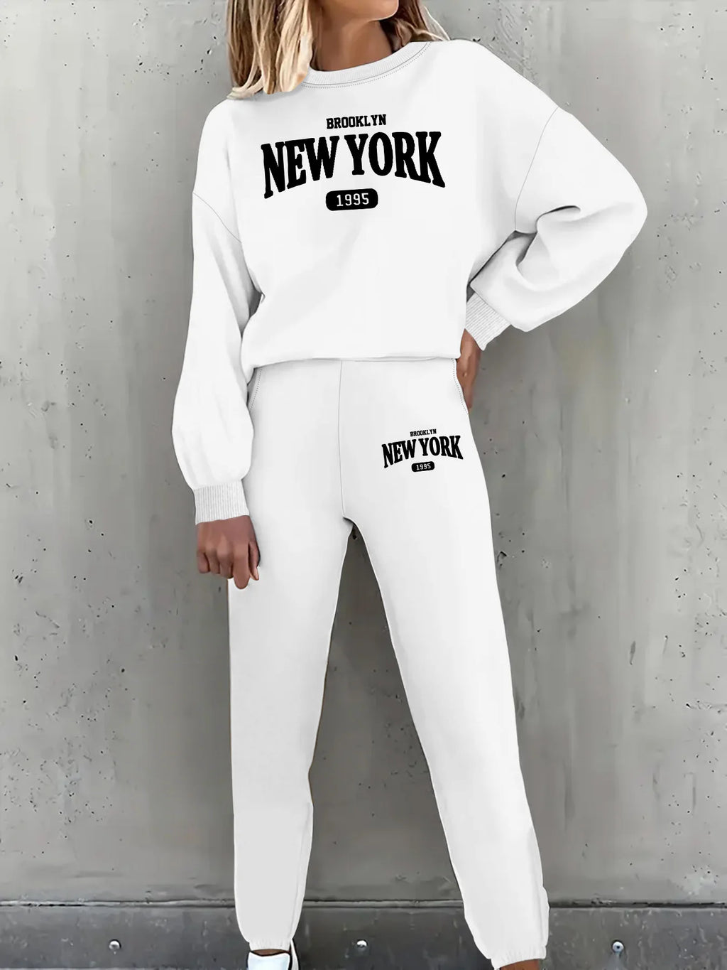 New York Print Two piece Set Women's Casual Fashion