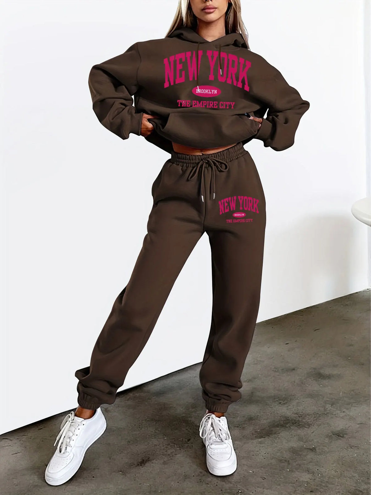 New York Print Two piece Set Women's Casual Fashion