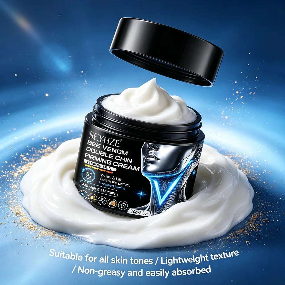 Day & Night Moisturizing Cream – Collagen & bee venom instantly tightens double chin & neck, smooths & firms, controls oils