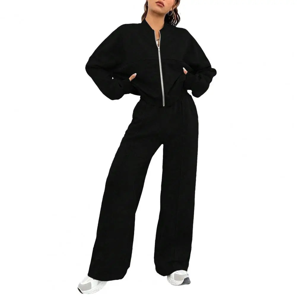 Women's 2 Piece Outfit Casual Zip Up Tracksuit