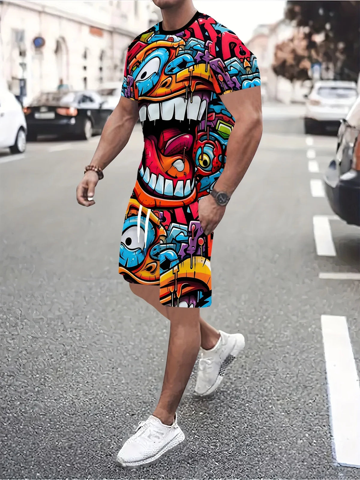 Men's Casual Loose Fit Two Piece Set