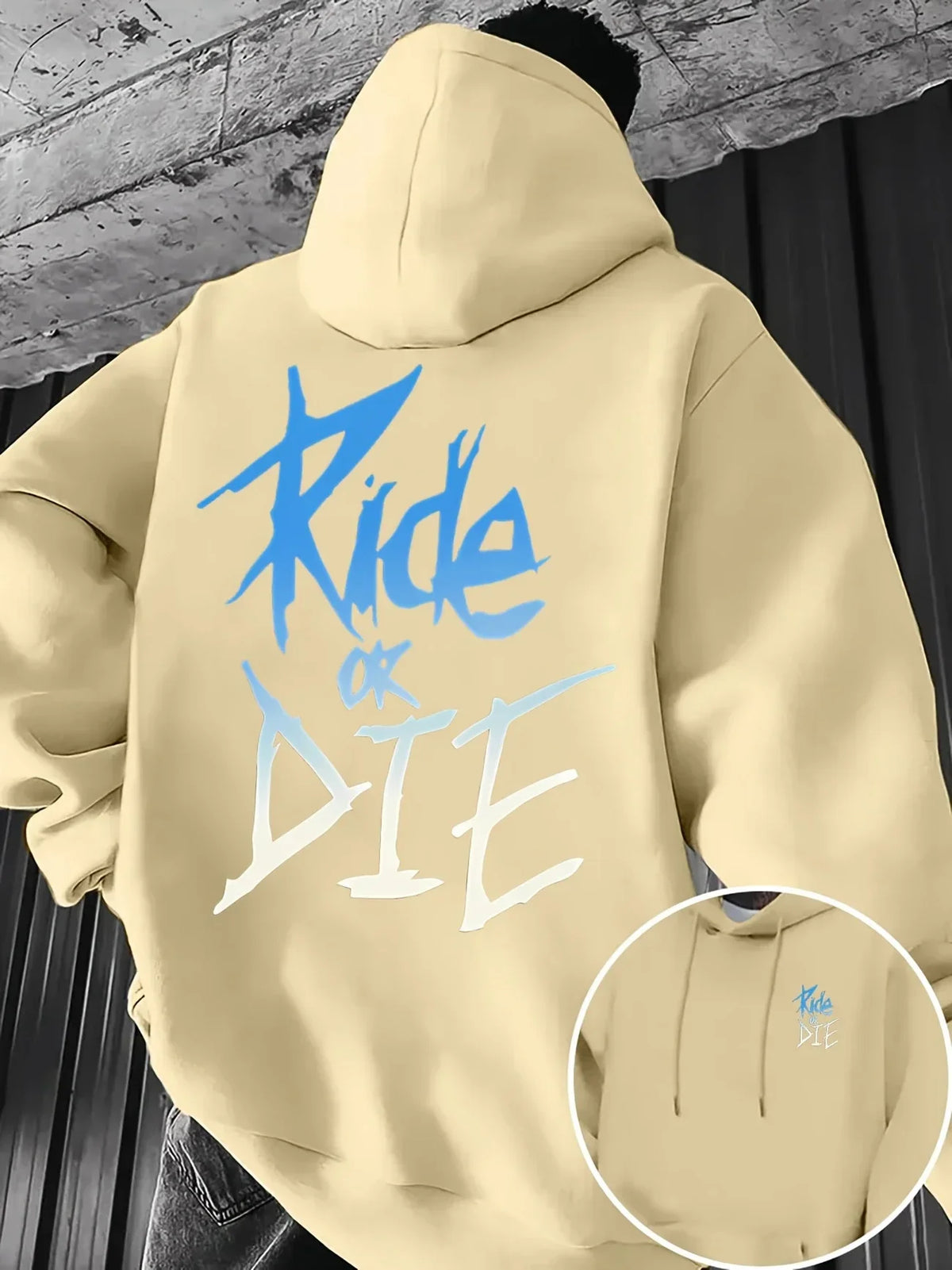 Ride or Die Graffiti Print Hoodie