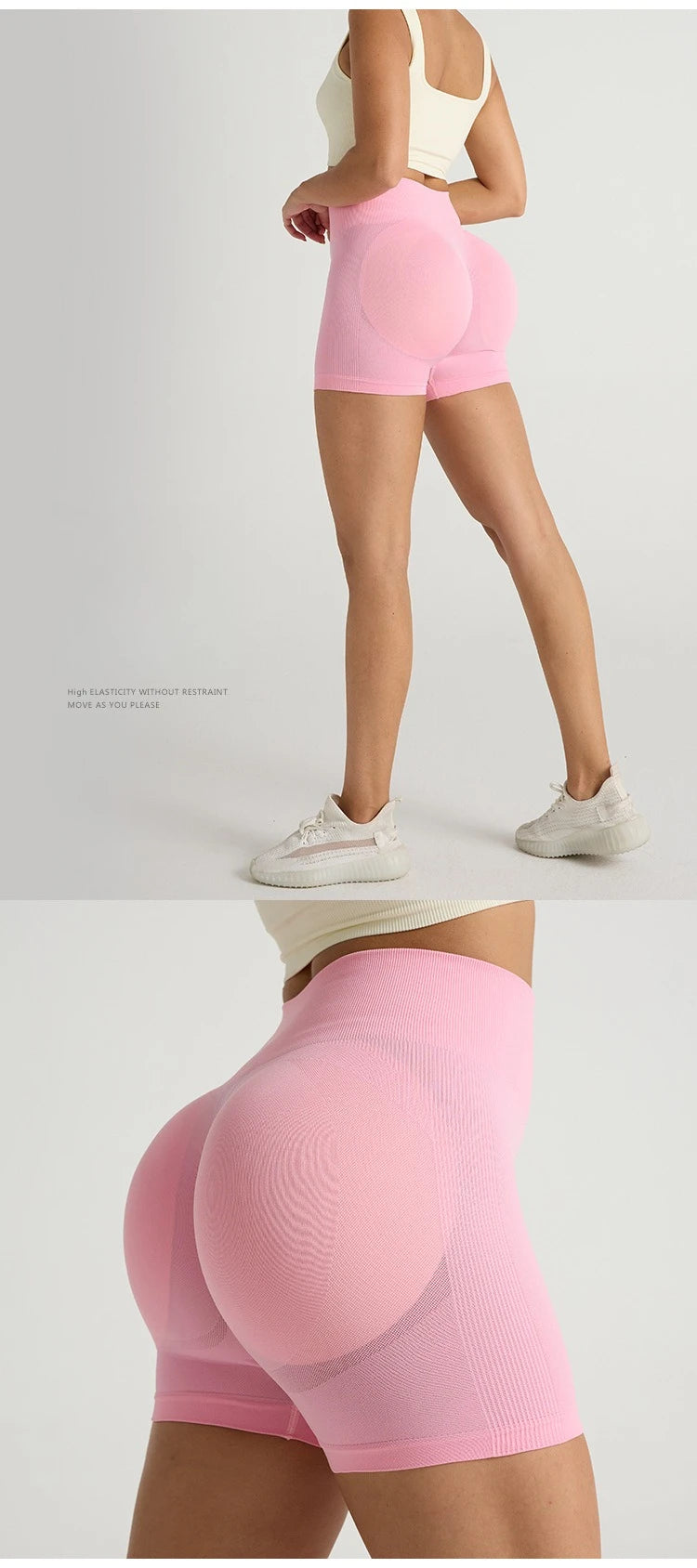 Tight Yoga Shorts with A High Waist Sexy and Perky Buttocks Worn Externally Running Shorts Sports and Fitness Three Quarter Pants
