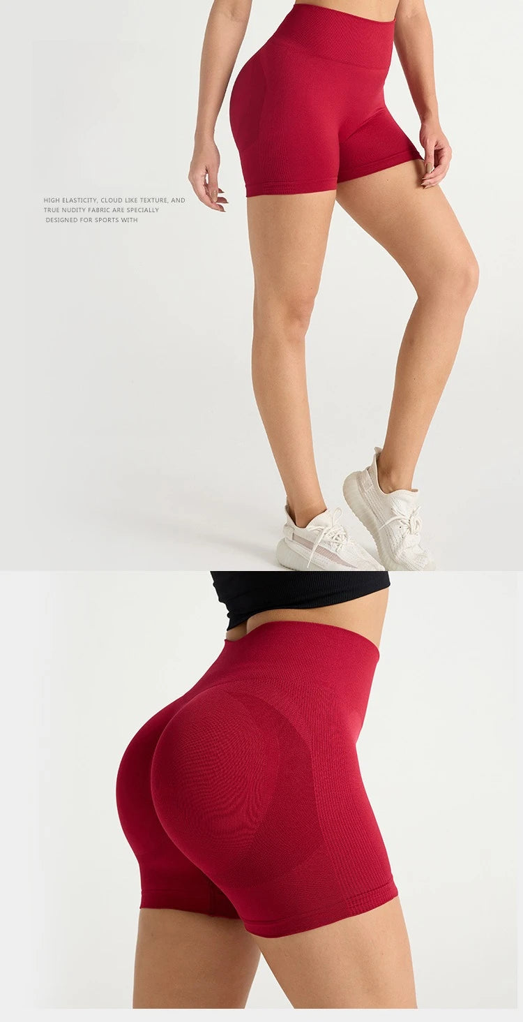 Tight Yoga Shorts with A High Waist Sexy and Perky Buttocks Worn Externally Running Shorts Sports and Fitness Three Quarter Pants