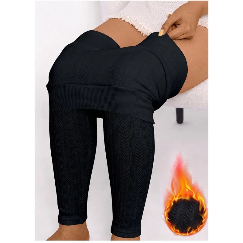 Fleece Lined Thermal Seamless Leggings Women Autumn Winter High Waist Hip Lifting Pants Outdoor Sports Yoga Running Fitness Wear