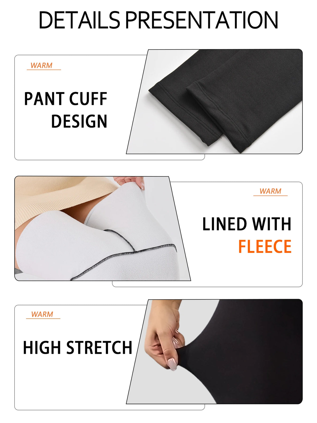 High Waisted Fleece-Lined Leggings for Women Thick Soft Tummy Control Workout Running Yoga Thermal Warm Pants for Cold Winter