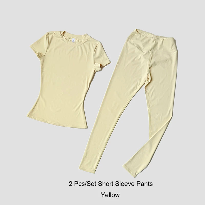 Quick-Drying Gym & Sport Breathable Shirt & Leggings