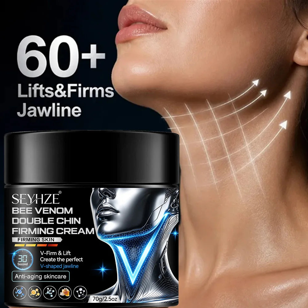 Day & Night Moisturizing Cream – Collagen & bee venom instantly tightens double chin & neck, smooths & firms, controls oils