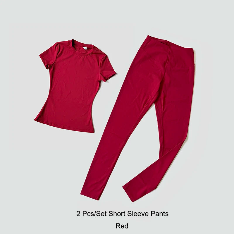 Quick-Drying Gym & Sport Breathable Shirt & Leggings