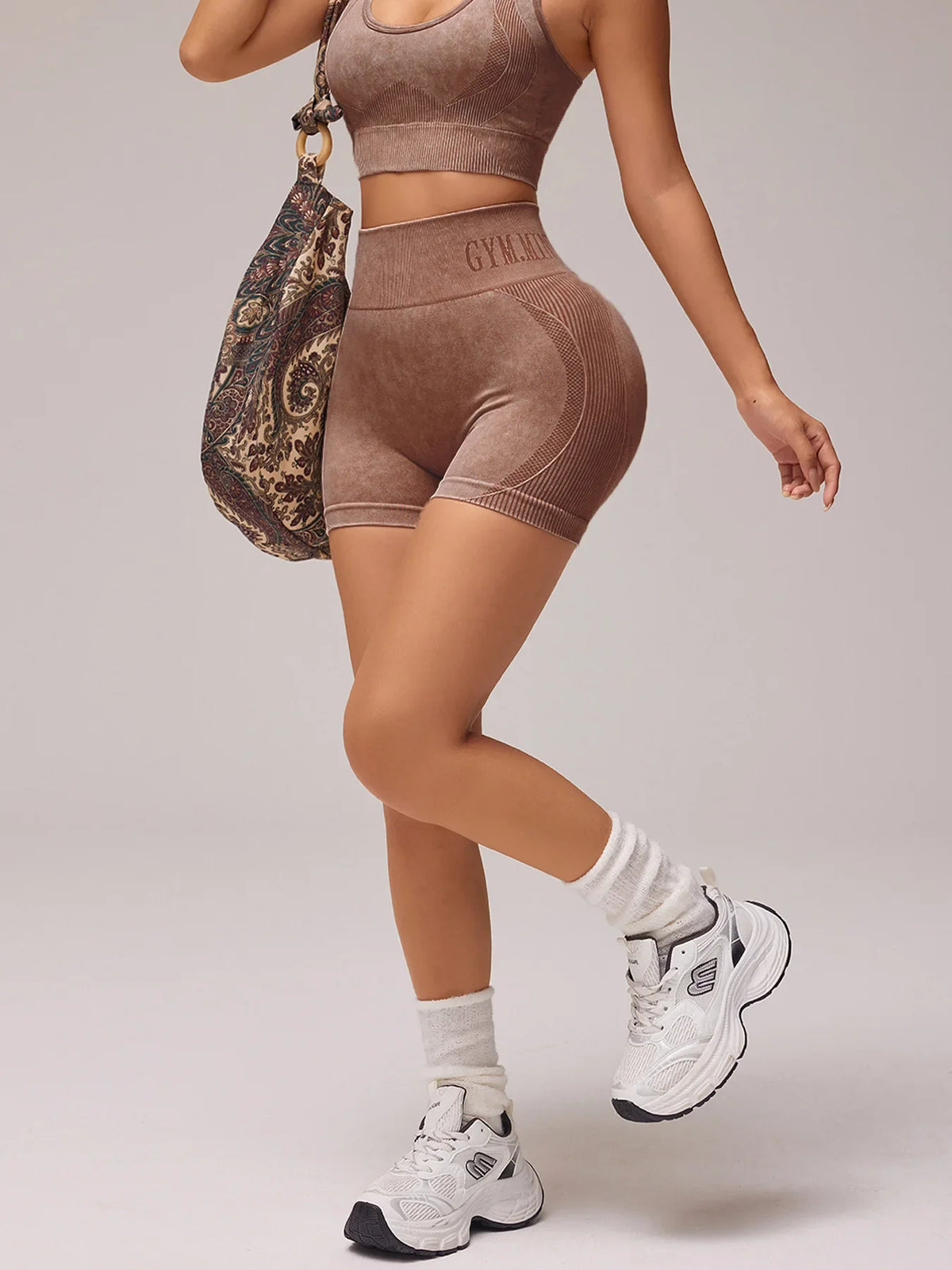Women Sand Wash High Waist Tummy Control Butt Lifting High Stretch Slim Yoga Shorts Wear Outside Run Gym Workout Sports Pants