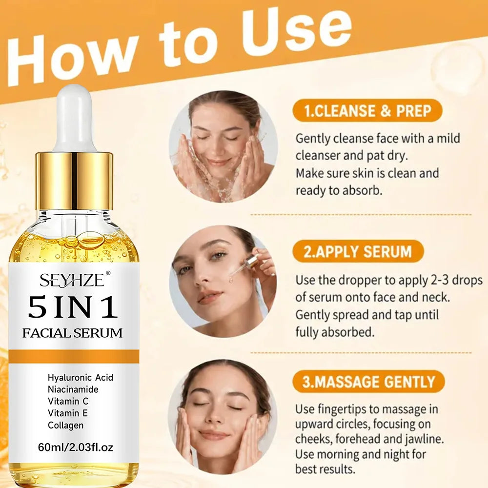 5 in 1 Face Cream Facial Serum & Eye Serum