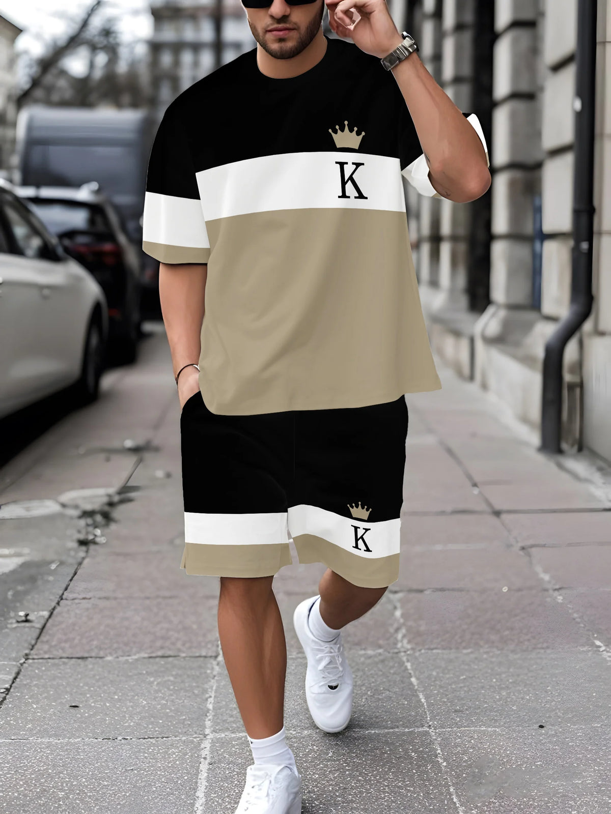 Men's Casual Loose Fit Two Piece Set