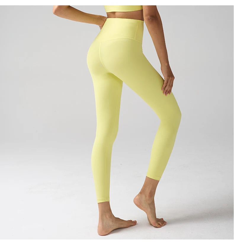 Women High Waist Naked Feeling Leggings
