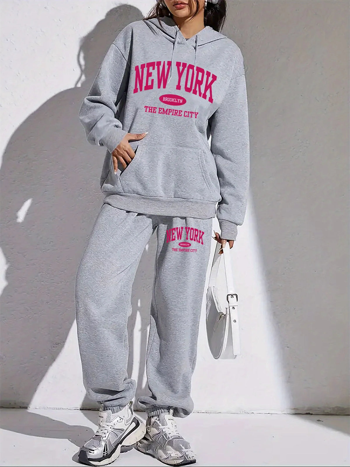 New York Print Two piece Set Women's Casual Fashion