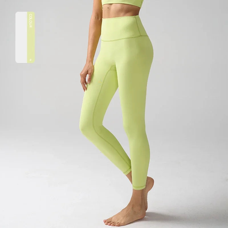 Women High Waist Naked Feeling Leggings