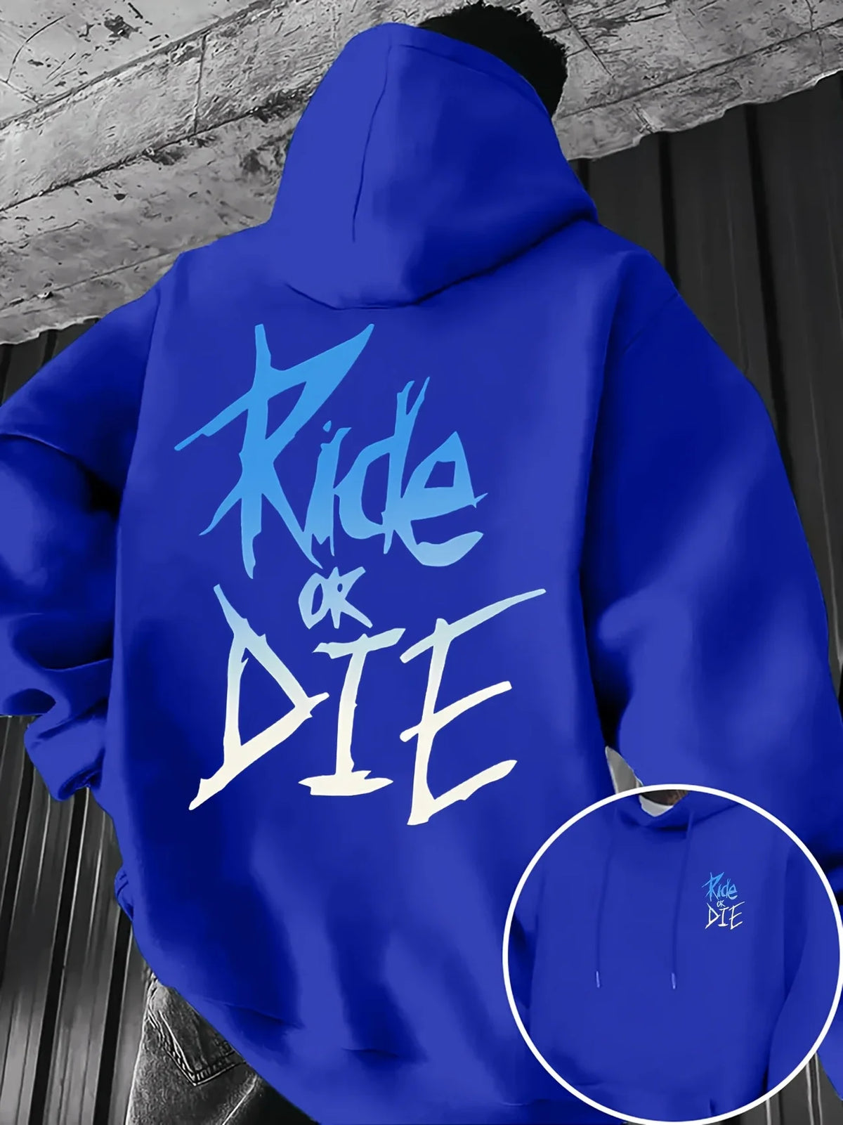Ride or Die Graffiti Print Hoodie