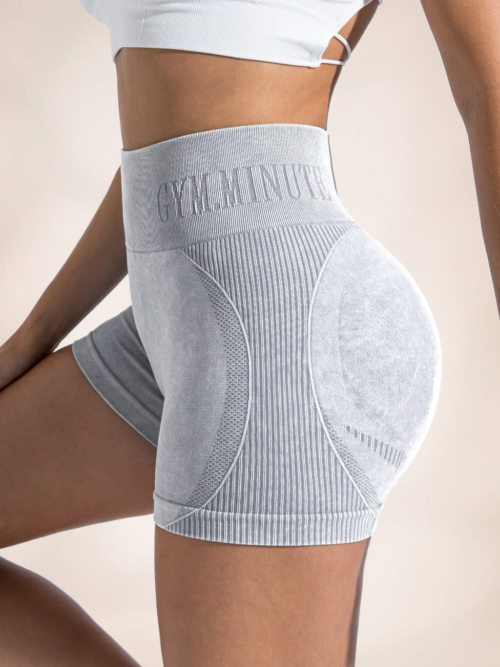 Women Sand Wash High Waist Tummy Control Butt Lifting High Stretch Slim Yoga Shorts Wear Outside Run Gym Workout Sports Pants