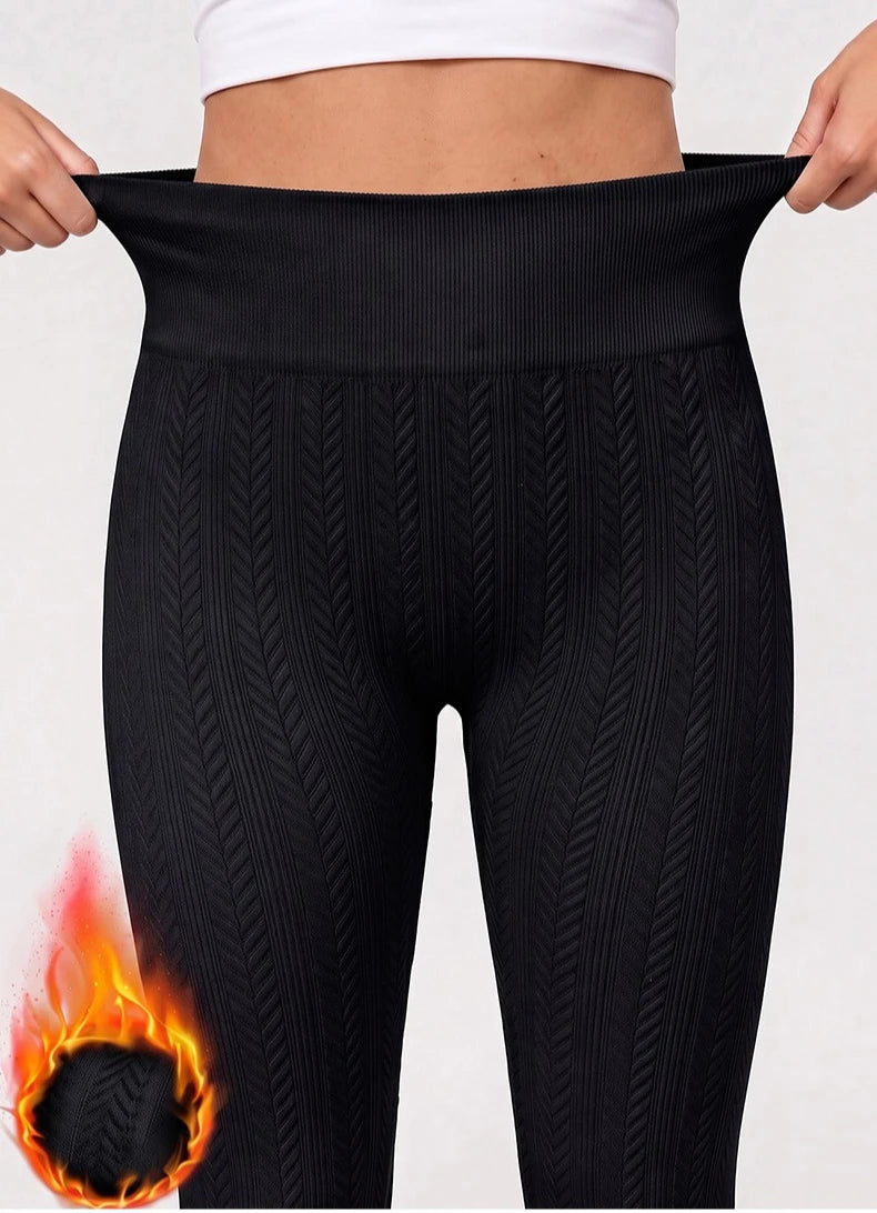 Fleece Lined Thermal Seamless Leggings Women Autumn Winter High Waist Hip Lifting Pants Outdoor Sports Yoga Running Fitness Wear