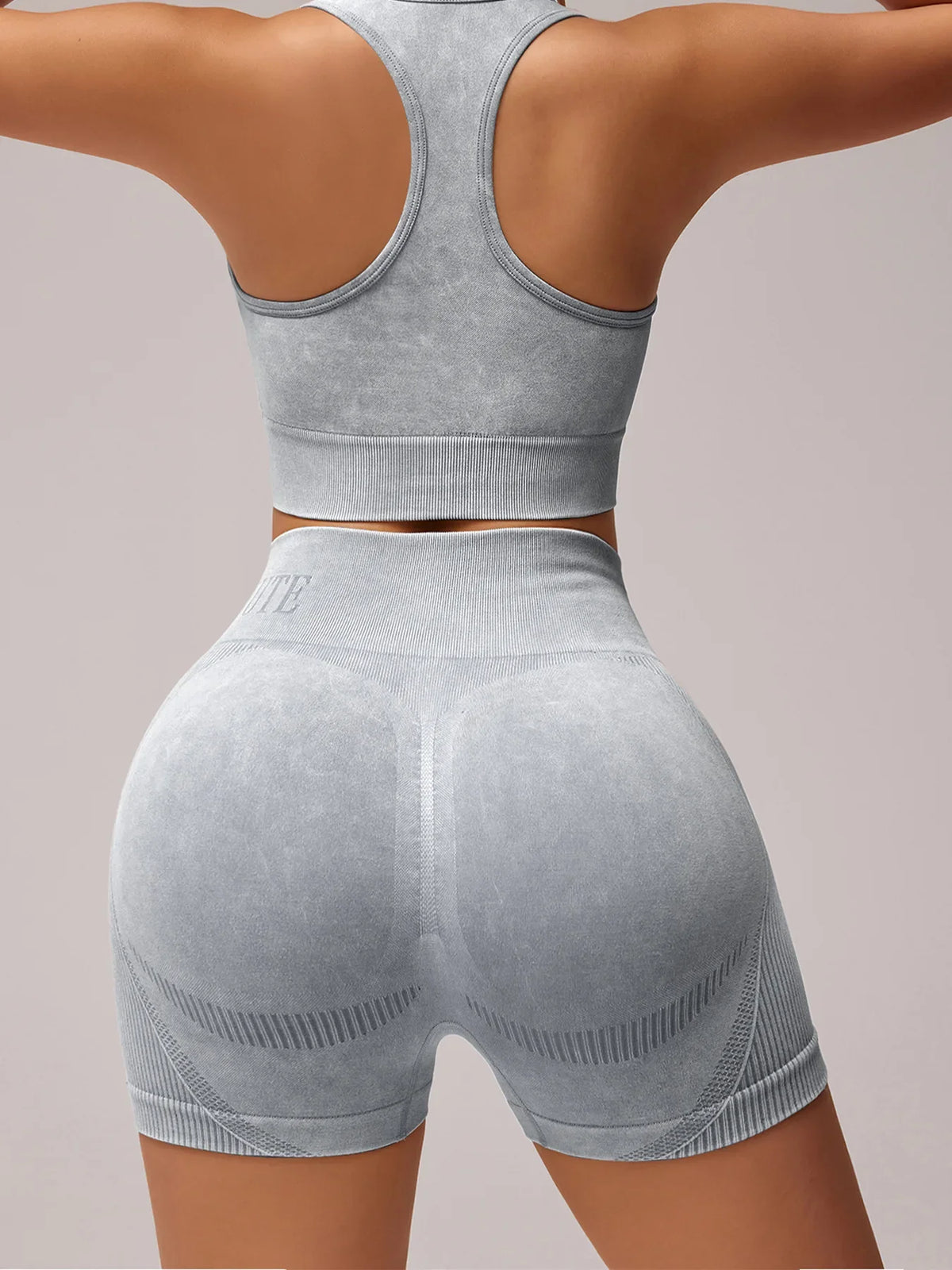 Women Sand Wash High Waist Tummy Control Butt Lifting High Stretch Slim Yoga Shorts Wear Outside Run Gym Workout Sports Pants