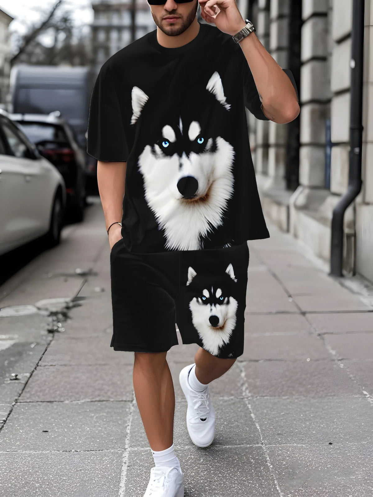 Men's Casual Loose Fit Two Piece Set