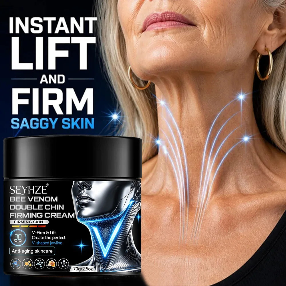 Day & Night Moisturizing Cream – Collagen & bee venom instantly tightens double chin & neck, smooths & firms, controls oils