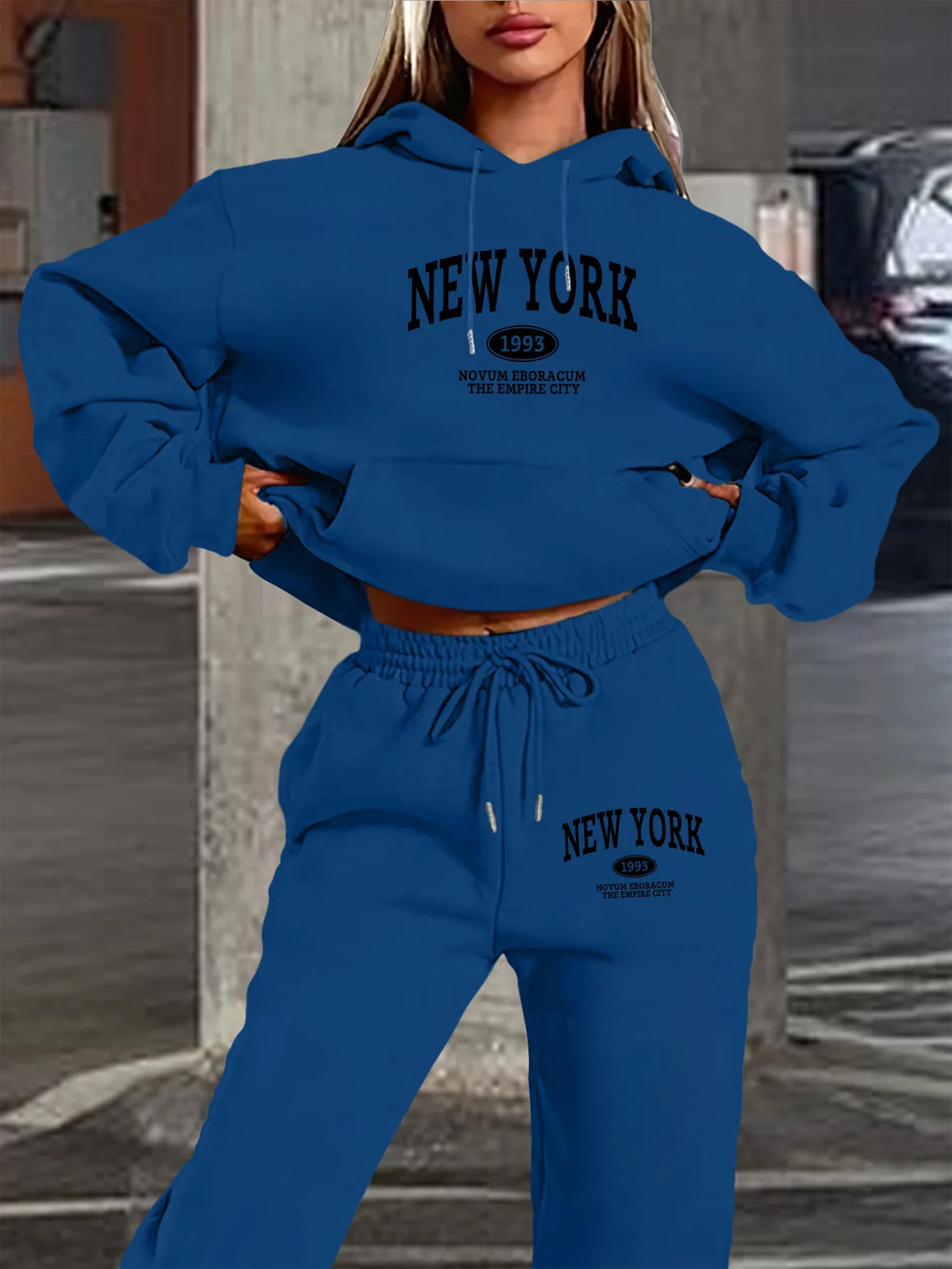 New York Print Two piece Set Women's Casual Fashion