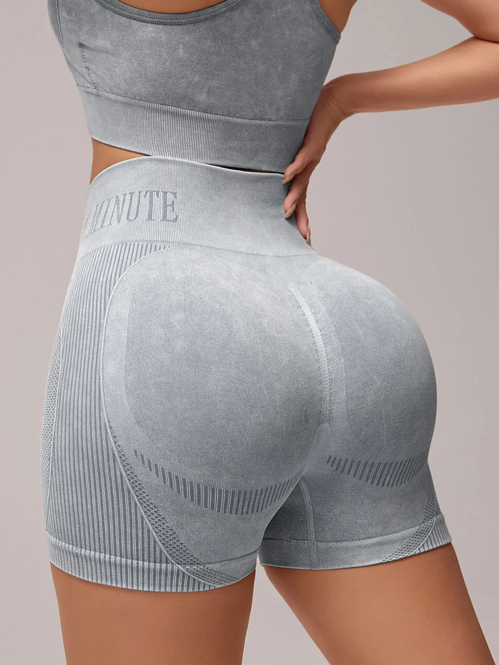 Women Sand Wash High Waist Tummy Control Butt Lifting High Stretch Slim Yoga Shorts Wear Outside Run Gym Workout Sports Pants