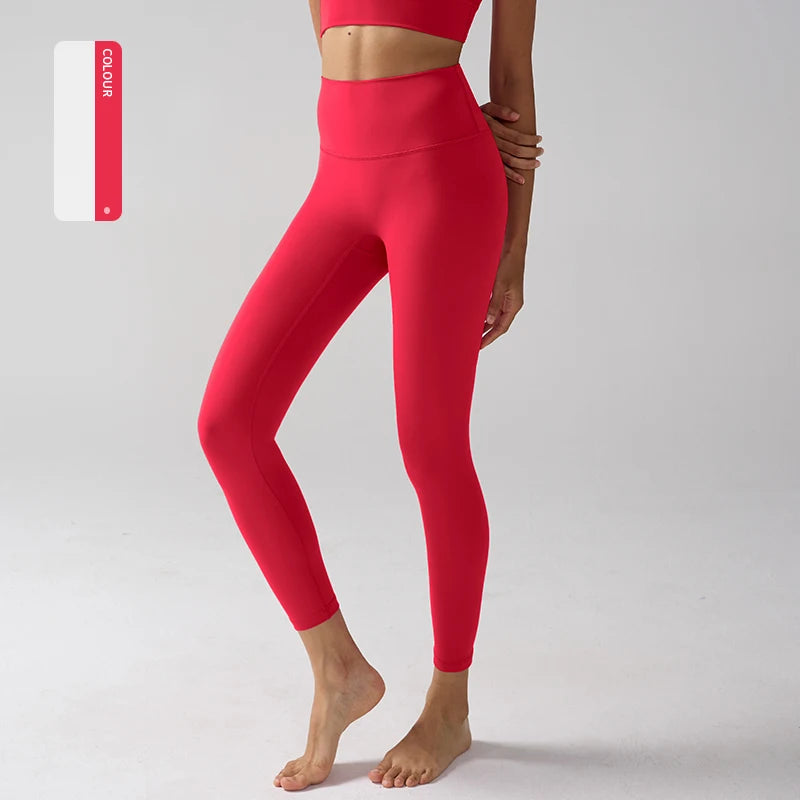 Women High Waist Naked Feeling Leggings
