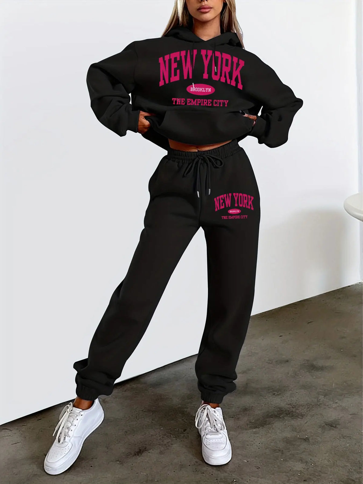 New York Print Two piece Set Women's Casual Fashion