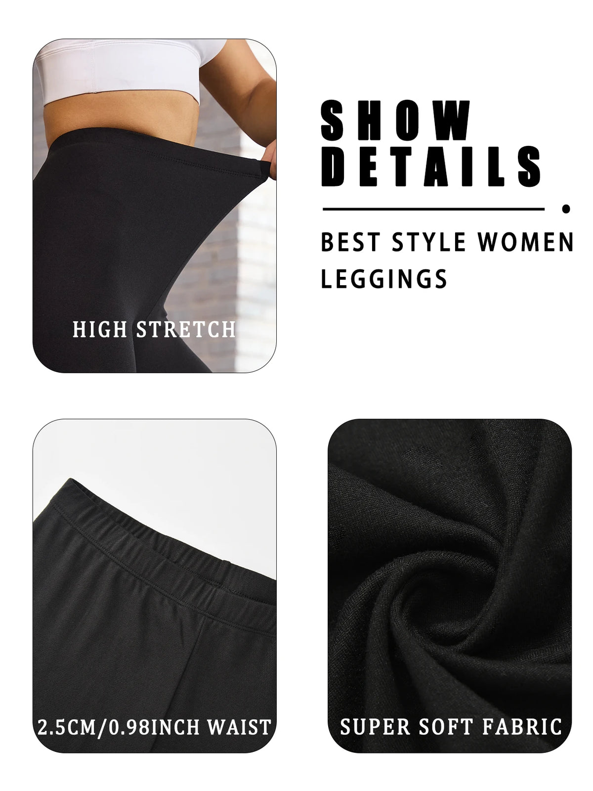 5 Pack Women's Super Soft Leggings