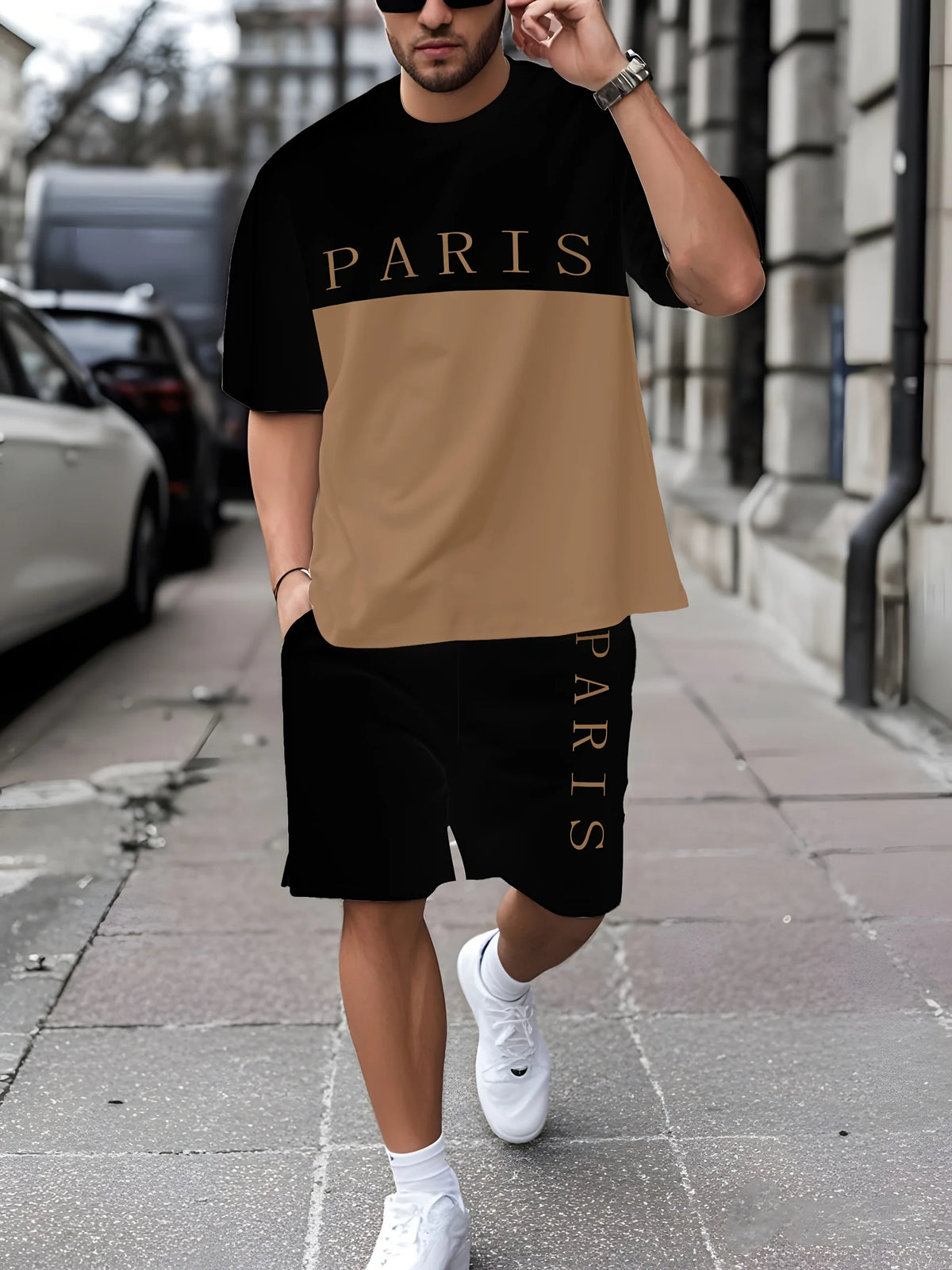 Men's Casual Loose Fit Two Piece Set