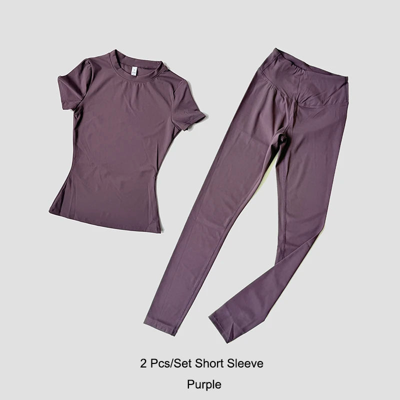 Quick-Drying Gym & Sport Breathable Shirt & Leggings