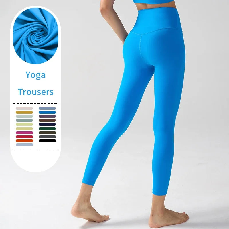 Women High Waist Naked Feeling Leggings