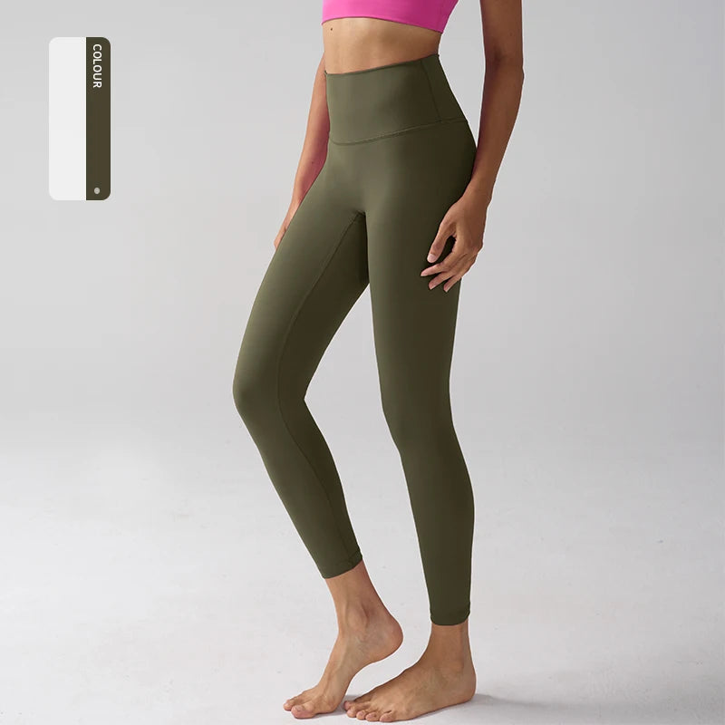 Women High Waist Naked Feeling Leggings