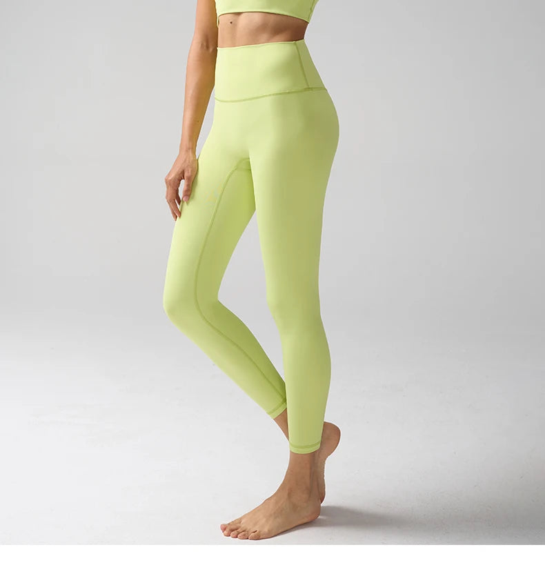 Women High Waist Naked Feeling Leggings