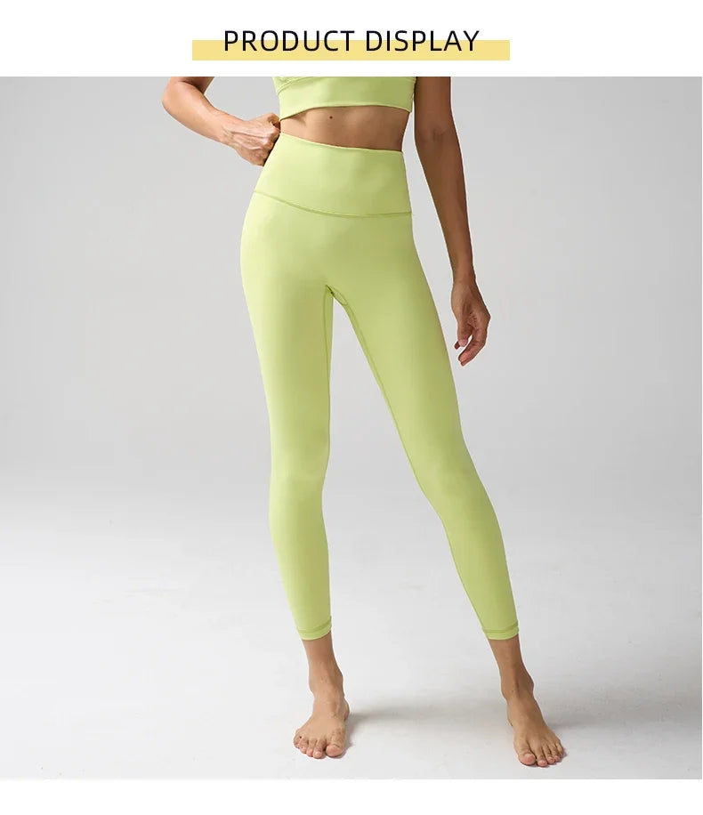 Women High Waist Naked Feeling Leggings