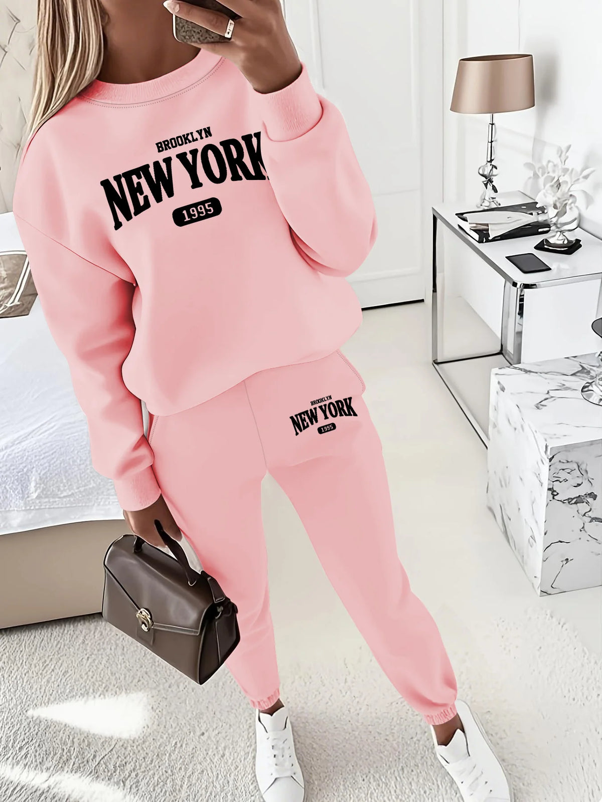 New York Print Two piece Set Women's Casual Fashion