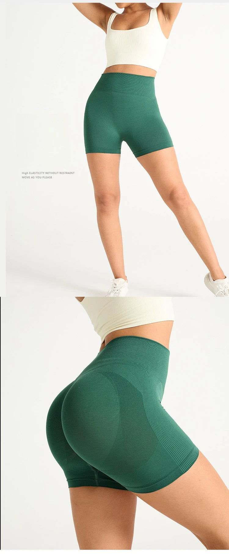 Tight Yoga Shorts with A High Waist Sexy and Perky Buttocks Worn Externally Running Shorts Sports and Fitness Three Quarter Pants