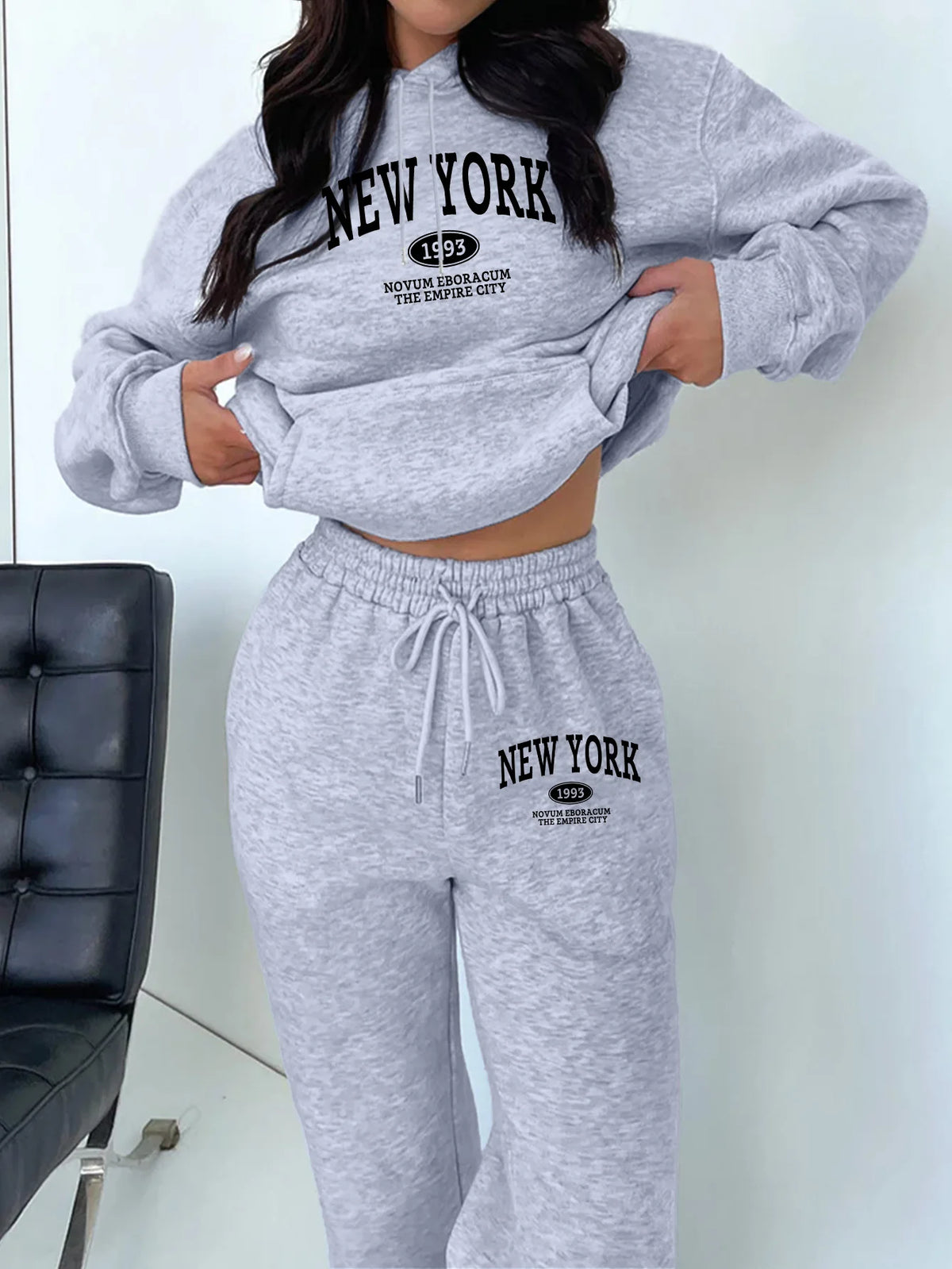 New York Print Two piece Set Women's Casual Fashion