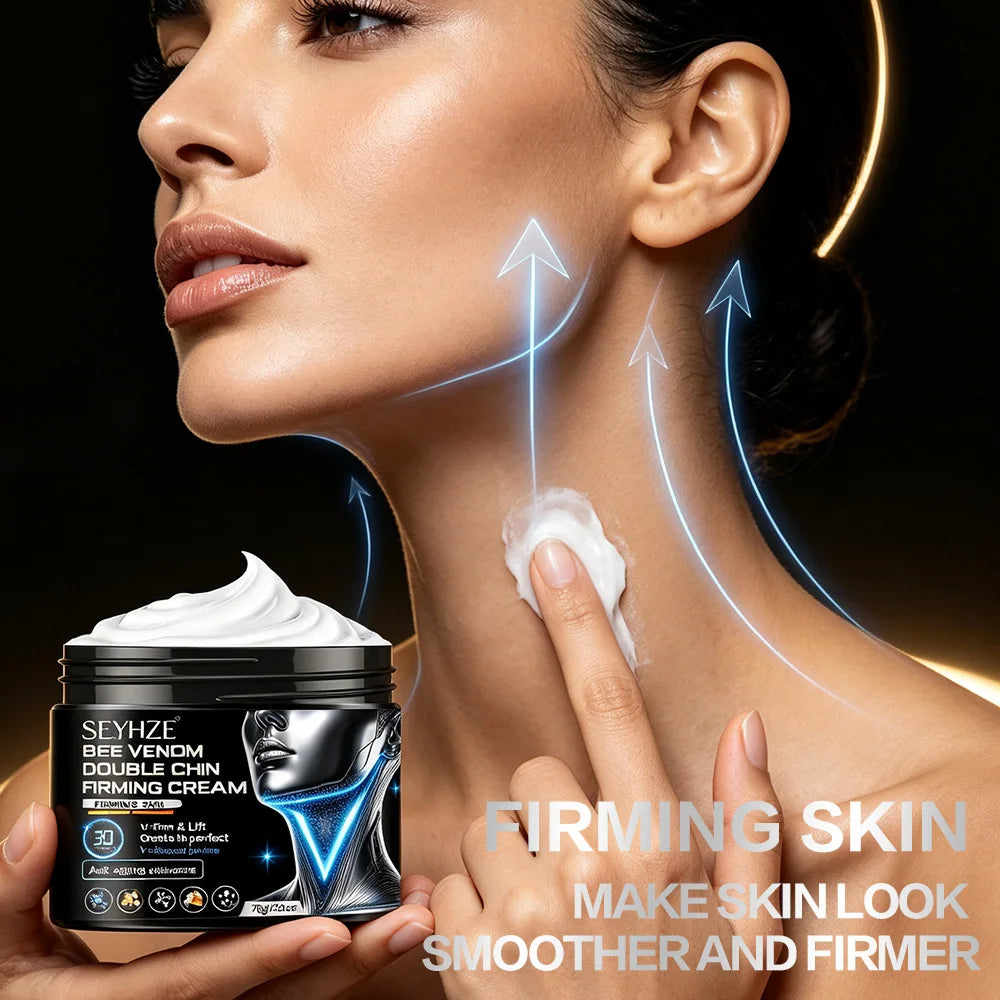 Day & Night Moisturizing Cream – Collagen & bee venom instantly tightens double chin & neck, smooths & firms, controls oils