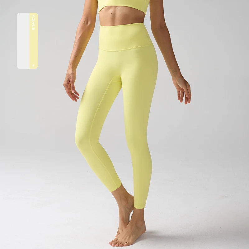 Women High Waist Naked Feeling Leggings